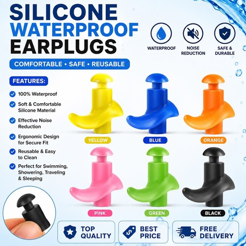 Waterproof silicone ear plugs - silicone,
